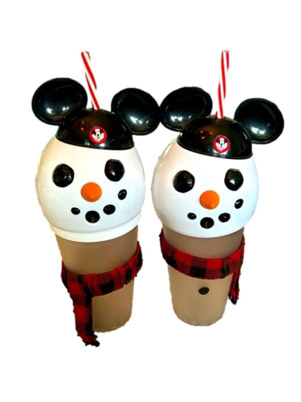 As is -2 Disney parks light up snowman tumblers